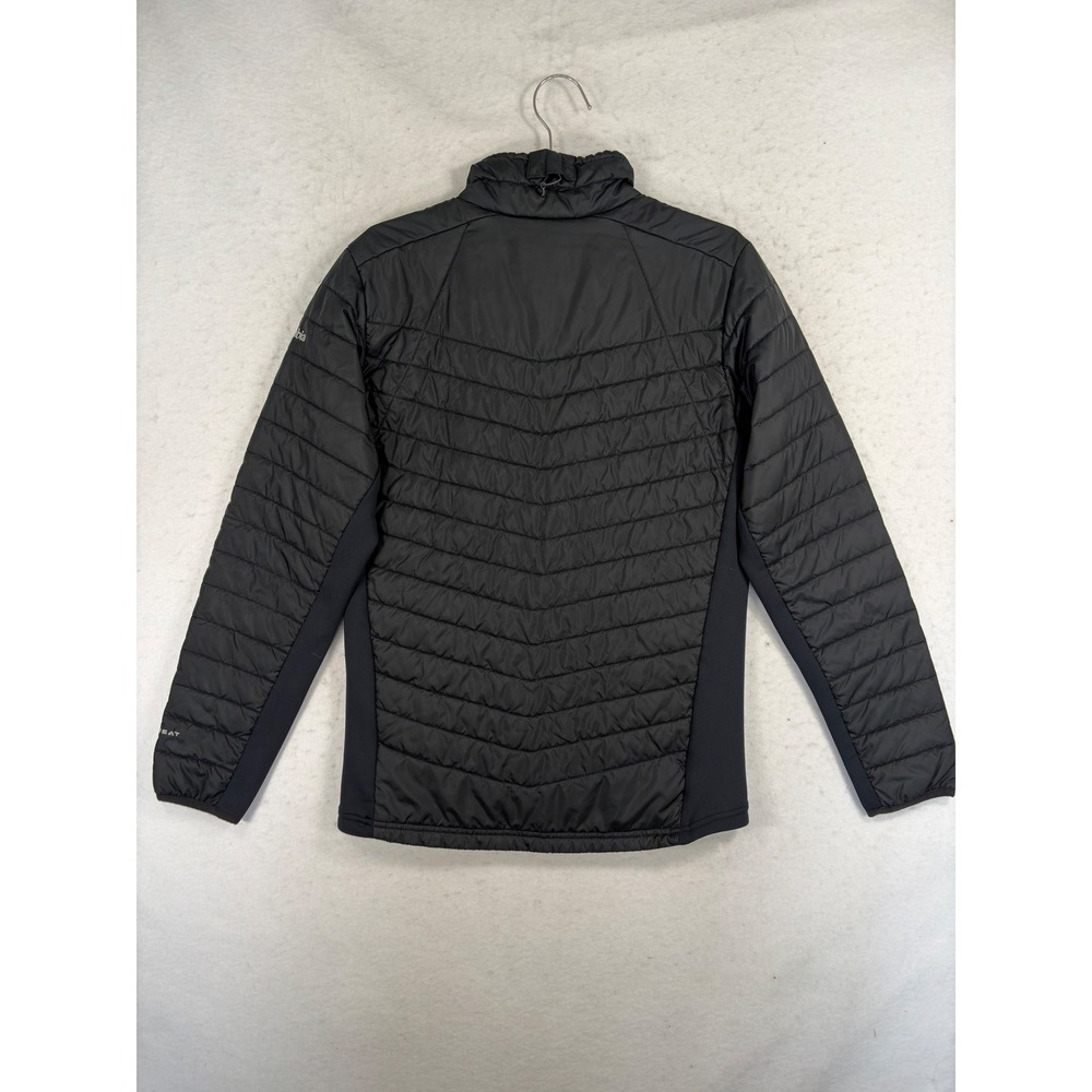 Columbia Omni-Heat Puffer Jacket Mens Small Black Hybrid Insulated Full Zip - Picture 8 of 13